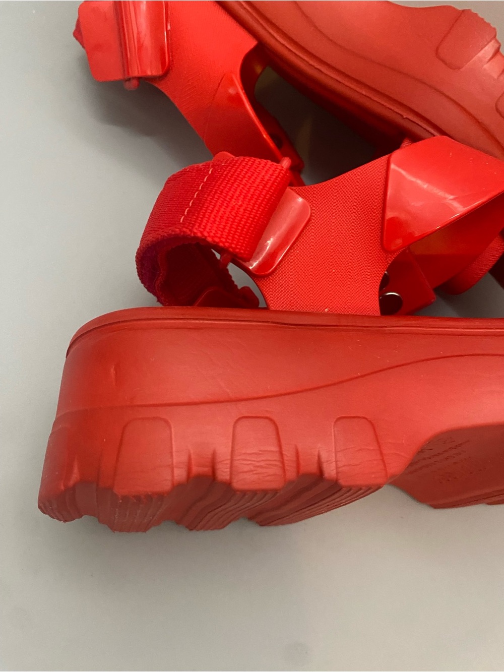 Melissa Red Platform Sandals | Vegan Jelly Shoes | Women’s - Picture 12 of 12